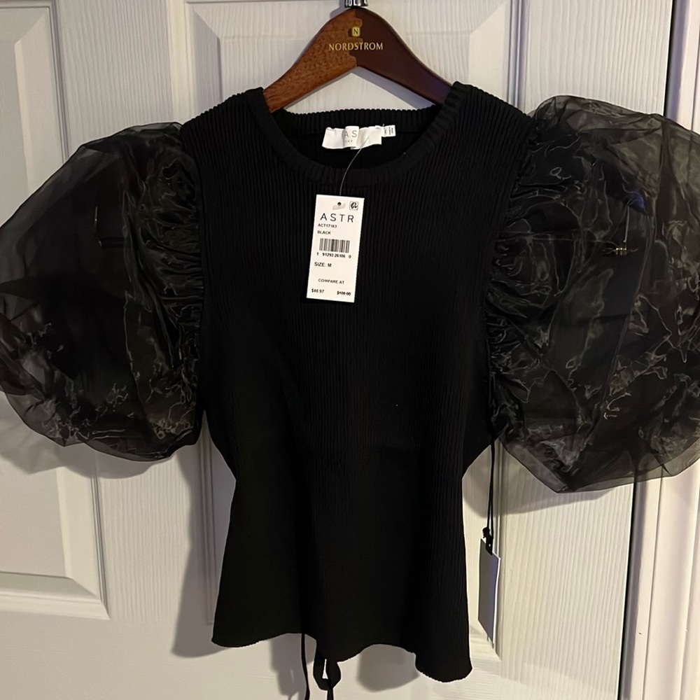 Astr women open back top size M